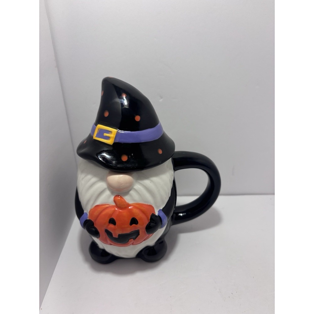 Broom & Co.‎ Ceramic 16oz Pumpkin Halloween Gnome Mug